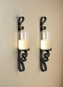 Ornate Candle Sconce Duo