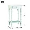 Distressed White Wood Accent Table