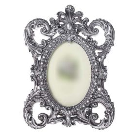 Resin 4x6 Retro Sculpture Photo Frame Classical Crafts Photo Frame Creative Picture Frame,Silver