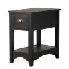 Contemporary Chairside End Table with Drawer and Open Shelf