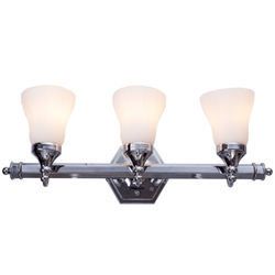 24" 3-Light LED Vanity Fixture Polished Chrome Wall Sconces