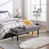 Tufted Bench Modern Velvet Button Upholstered Ottoman enches Bedroom Rectangle