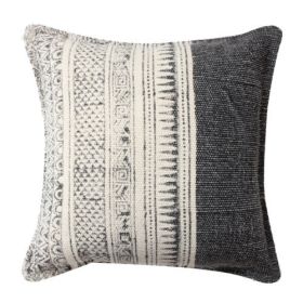 18 x Square Handwoven Accent Throw Pillow, Polycotton Dhurrie, Kilim Pattern,