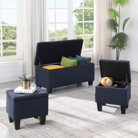 [VIDEO] Large Storage Ottoman Bench Set, 3 in 1 Combination Ottoman, Tufted