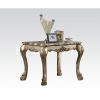 ACME Dresden End Table in Gold Patina & Bone 83161