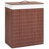 Bamboo Laundry Basket Brown 26.4 gal