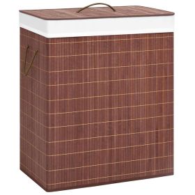 Bamboo Laundry Basket Brown 26.4 gal