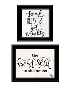 "The Best Seat in the House" 2-Piece Vignette by Fearfully Made Creations; Ready to Hang Framed Print; Black Frame