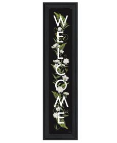 "Welcome Sign I" by House Fenway; Ready to Hang Framed Print; Black Frame