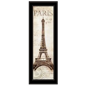 "Paris Panel" by Cloverfield & Co, Ready to Hang Framed Print, Black Frame