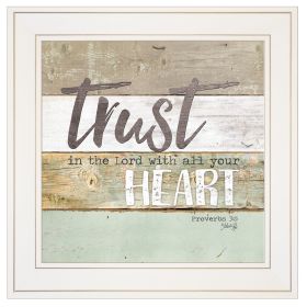 "Trust in the Lord" by Marla Rae, Ready to Hang Framed print, White Frame