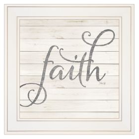 "Simple Words - Faith" by Marla Rae, Ready to Hang Framed print, White Frame