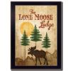 "Lone Moose" By Mollie B.; Printed Wall Art; Ready To Hang Framed Poster; Black Frame