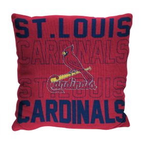 St Louis OFFICIAL MLB "Stacked" Woven Pillow; 20" x 20"