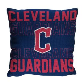 Guardians OFFICIAL MLB "Stacked" Woven Pillow; 20" x 20"