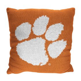 Clemson OFFICIAL NCAA "Invert" Woven Pillow; 20" x 20"