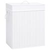 Bamboo Laundry Basket White 26.4 gal