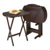 Corbett 5-Pc Oversize Oblong Snack Table Set