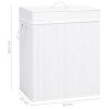 Bamboo Laundry Basket White 26.4 gal