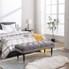 Tufted Bench Modern Velvet Button Upholstered Ottoman enches Bedroom Rectangle