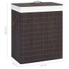 Bamboo Laundry Basket Brown 26.4 gal