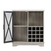 JHX Single door wine cabinet with 16 storage compartments (Gray, 31.50 W*13.78