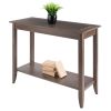 Santino Console Hall Table; Oyster Gray