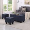 [VIDEO] Large Storage Ottoman Bench Set, 3 in 1 Combination Ottoman, Tufted