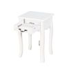 White Living Room Floor-standing Storage Table with a Drawer;  4 Curved Legs