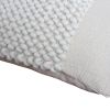 20 x 20 Square Cotton Accent Throw Pillow; Textured Dotted Fabric Details; White