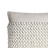 20 x 20 Square Cotton Accent Throw Pillow; Textured Dotted Fabric Details; White