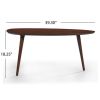 Mid-Century Modern Wood Rectangle Coffee Table, Walnut