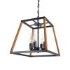 4-Light Vintage Farmhouse Metal Chandeliers Lantern Pendant Light Fixture