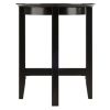 Toby Round Accent End Table; Espresso