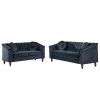 Black Lint Chair Sofa Set