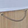 Bamboo Laundry Bin Oval Natural