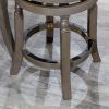 24" Counter Stool; Weathered Gray Finish; Charcoal Fabric Seat