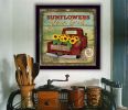 "Sunflowers From the Farm" By Mollie B.; Printed Wall Art; Ready To Hang Framed Poster; Black Frame