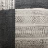 Dae 24 x 24 Square Handwoven Accent Throw Pillow; Cotton Dhurrie; Classic Kilim Pattern; Gray; Off White