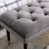 Tufted Bench Modern Velvet Button Upholstered Ottoman enches Bedroom Rectangle