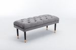 Tufted Bench Modern Velvet Button Upholstered Ottoman enches Bedroom Rectangle