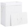 Bamboo Laundry Basket White 26.4 gal