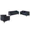 Black Lint Chair Sofa Set