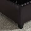 Large Square Faux Leather Storage Ottoman Coffee table for Living Room & Bedroom