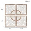 Arwen Two-tone Medallion Carved Wood 4-piece Wall Decor Set