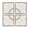 Arwen Two-tone Medallion Carved Wood 4-piece Wall Decor Set