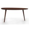 Mid-Century Modern Wood Rectangle Coffee Table, Walnut