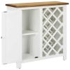 Wine Cabinet 31.5"x12.6"x31.5" Solid Oak Wood