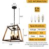 4-Light Vintage Farmhouse Metal Chandeliers Lantern Pendant Light Fixture