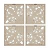 Arwen Two-tone Medallion Carved Wood 4-piece Wall Decor Set